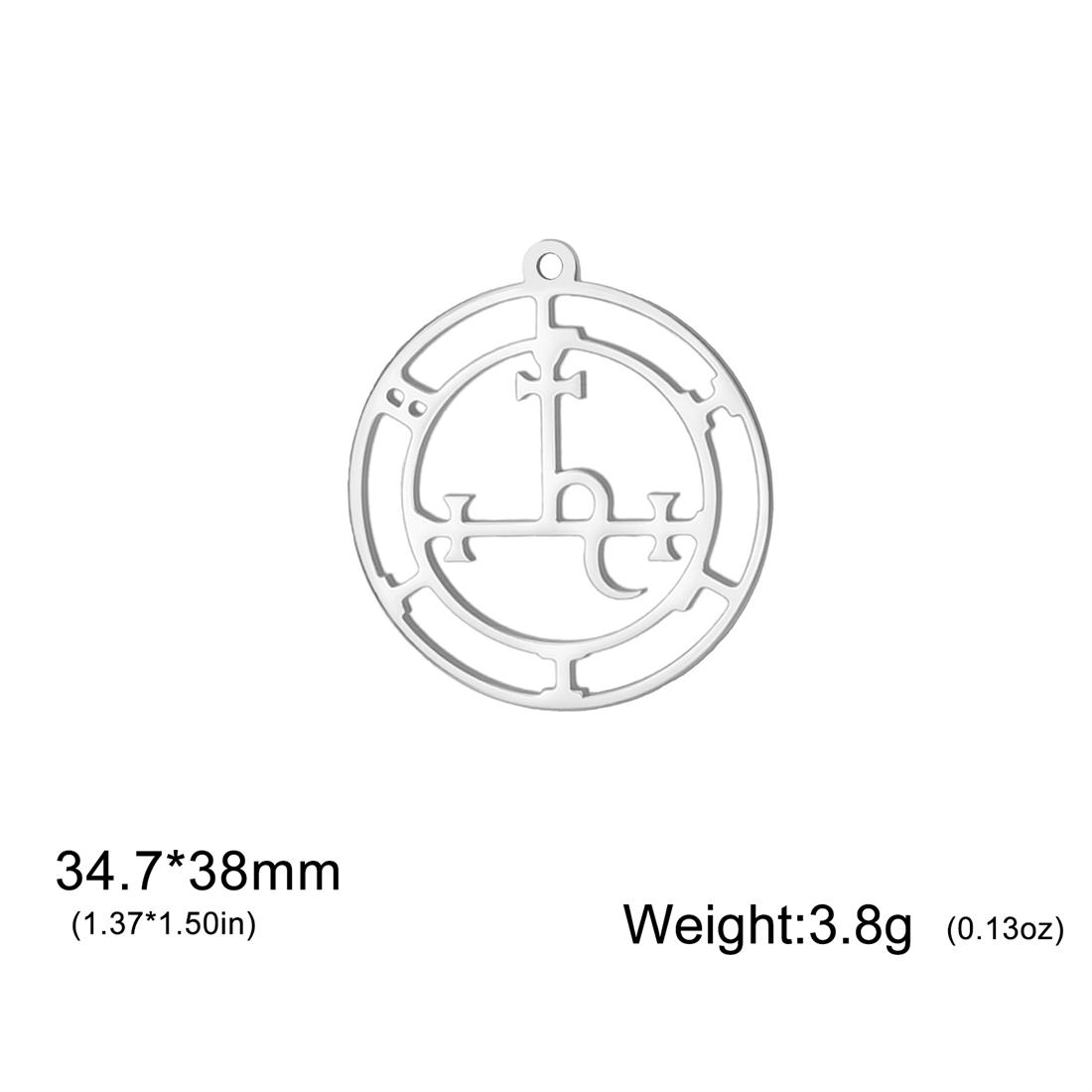 Кулон  Печать Лилит  из нержавеющей стали, Демоническая Печать Марбаса, Амулет Соломона, Ювелирные изделия оптом