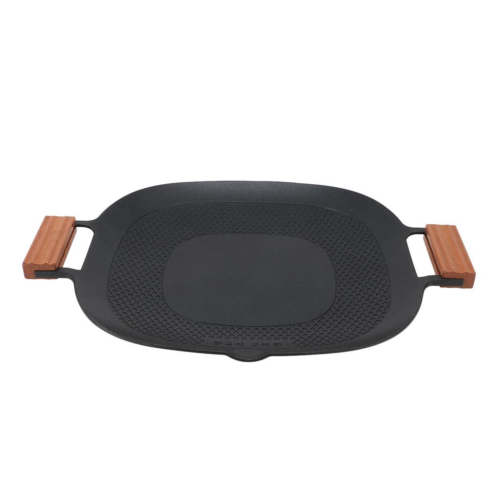 BBQ Grill Pan Anti Stick Multifunctional Uniform Heating Stovetop Grill Pan for Outdoor Camping