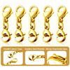8Pcs Lobster Clasp Necklace Extension Clasp Chain Extender Double Claw Connector