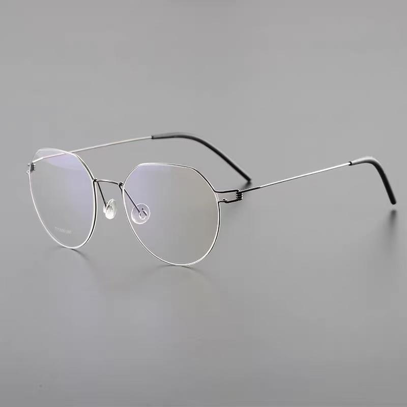 Denmark Oval Round Spectacle Frame Eyeglasses Ultralight Screwless Handmade Fashion Eyeglass Frame Men's Glasses Women Retro New