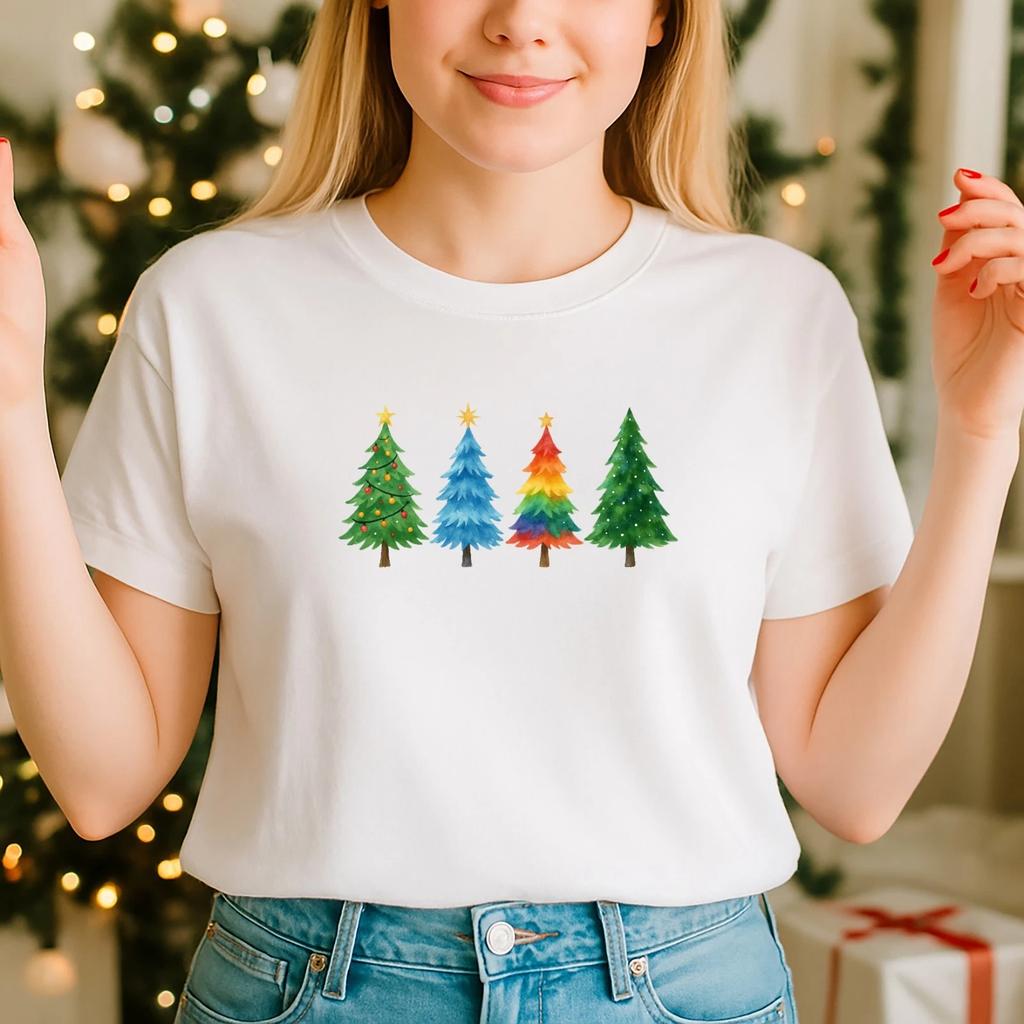 2025 Christmas unisex tshirt,Night before Christmas Family, Water tree 4 (CH)