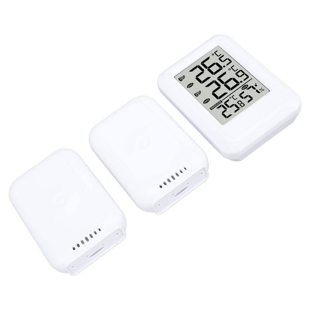 Indoor Outdoor Thermometer Time Display Alarm Calendar Function Digital Wireless Thermometer for Home Factory Office