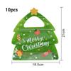 10pcs Elk Christmas Tree Shaped Candy Packing Bags Plastic Candy Pouches Christmas Gift Bags  Kids