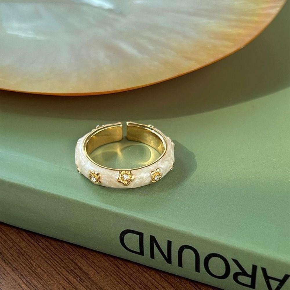 Elegant Cuff Ring Temperament Rabbit Design Opening Ring Personality Valentine's Day Gift  Women