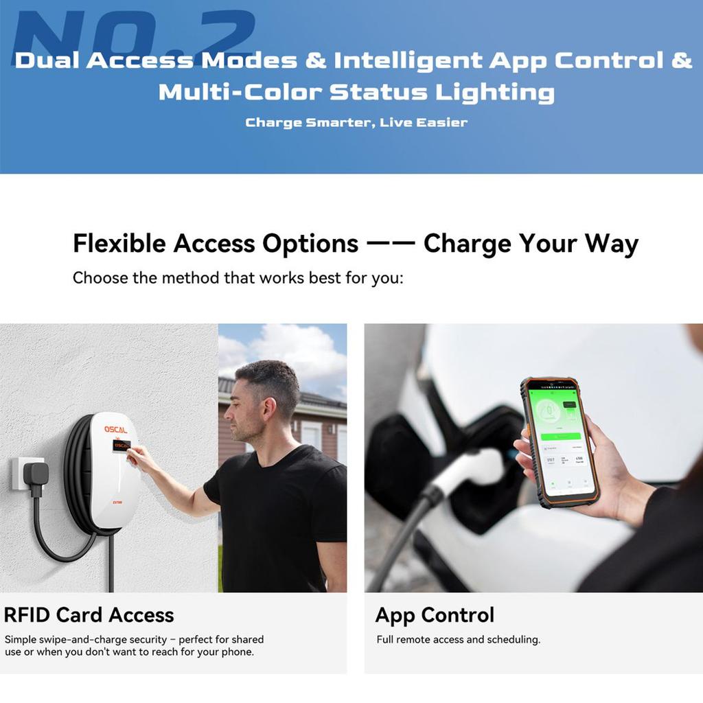 OSCAL IP65 EV charger EV7000 DC fast charger Electric Car Charger 7kW 32A/16A 220v-240v Charging Station