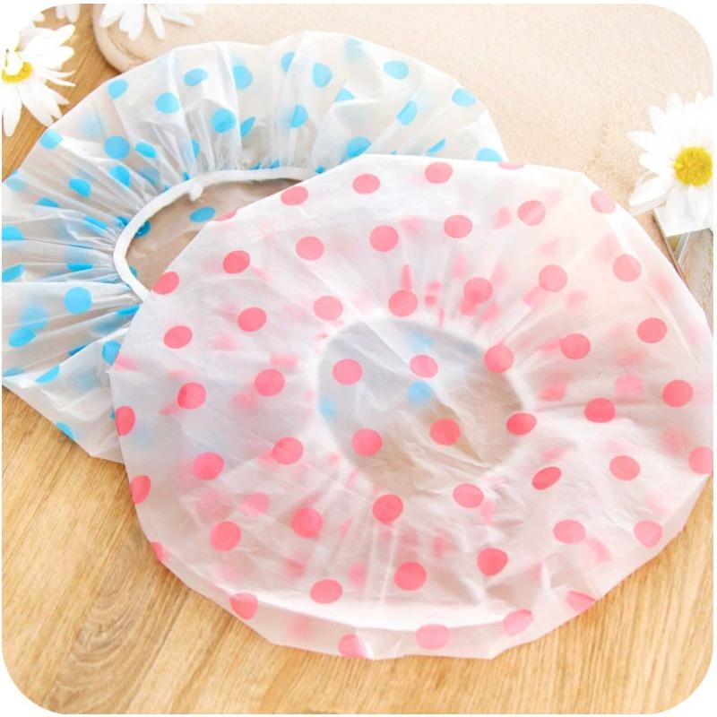 Cappello Doccia Colorato Ispessito Non Usa e Getta Bagno Impermeabile Pois EVA Adulto Doccia Anti-olio Impermeabile Cappello