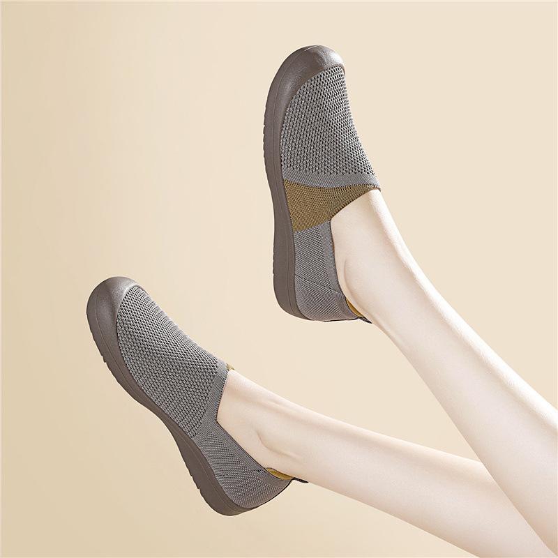 Leichte Netz-Freizeit-Schlupfschuhe rutschfeste Mutterschuhe bequeme weiche Sohle einzelne Schuhe ein Pedal weiche Oberfläche atmungsaktive Damenschuhe