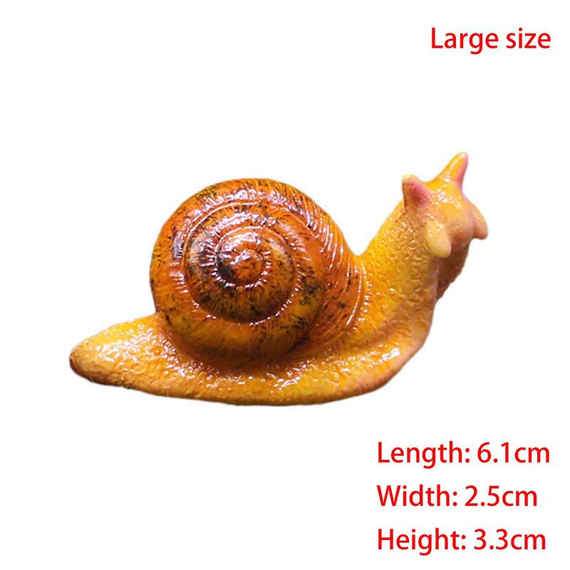 Micro Landscape Simulation Small Snail Garden Decoration Snail Ornament Snail Model Resin Craft Miniature Figurine Home Decor