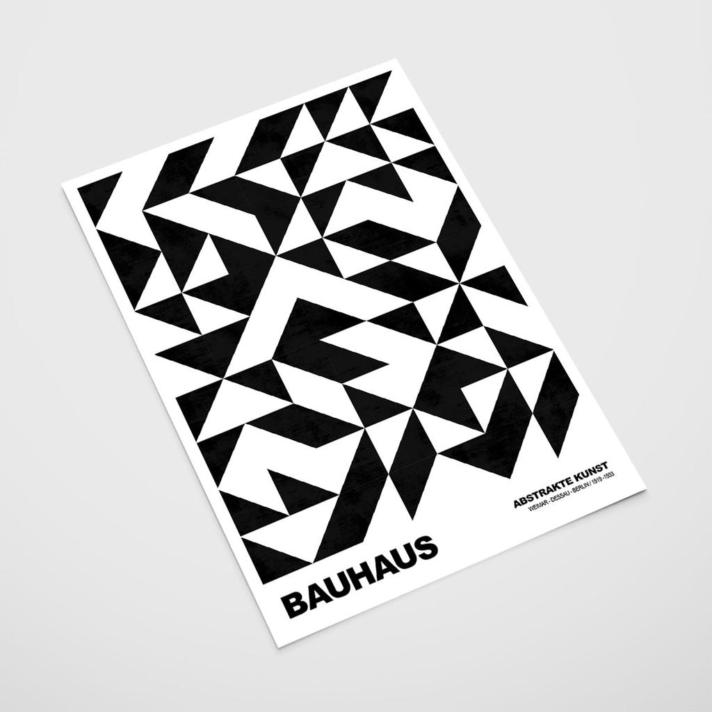 Black and White Bauhaus Poster