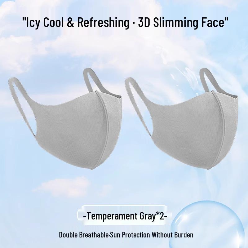 2025 Women's 3D Seamless Ice Silk Cycling Mask with UV Protection