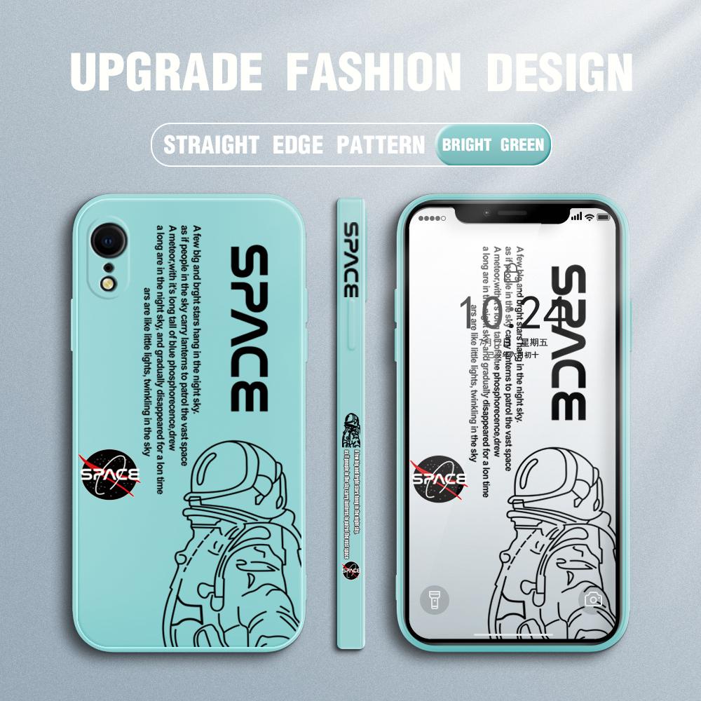 Stilvolle Astronauten-Handyhülle für Redmi Xiaomi POCO Note 10 Pro 9 9A 9T 10C 8 7 11 Lite 5G X3 M3, quadratische Kante, weich, vollständiger Kameraschutz, weiche TPU-Abdeckung