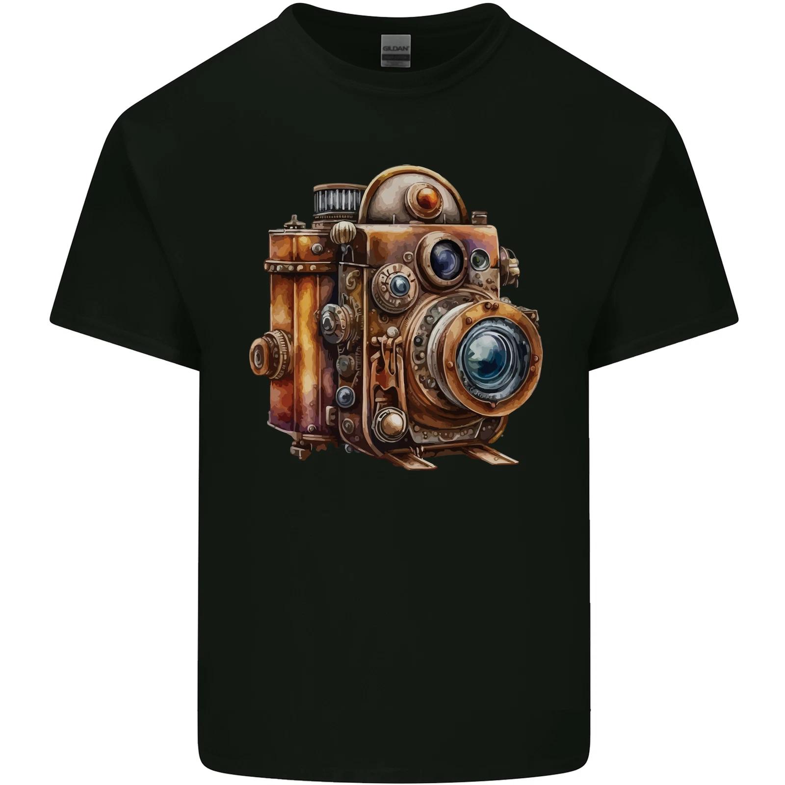 Steampunk Camera Photographer Photography Kids T-Shirt Childrens 2XL
