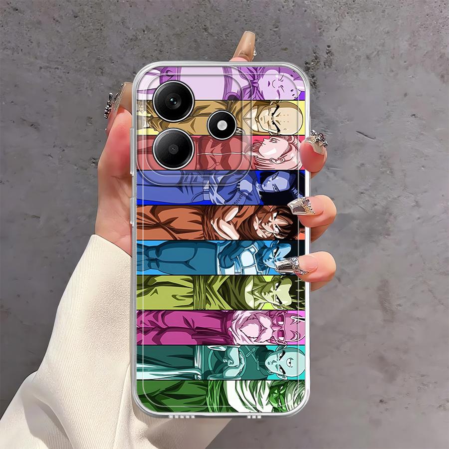 Fodral för Xiaomi Redmi Note 14 Pro Plus 13C 9 10 12S Note 13 10S 14C 11 A4 11S 12 Mjukt telefonfodral Tecknad Drakenboll Anime