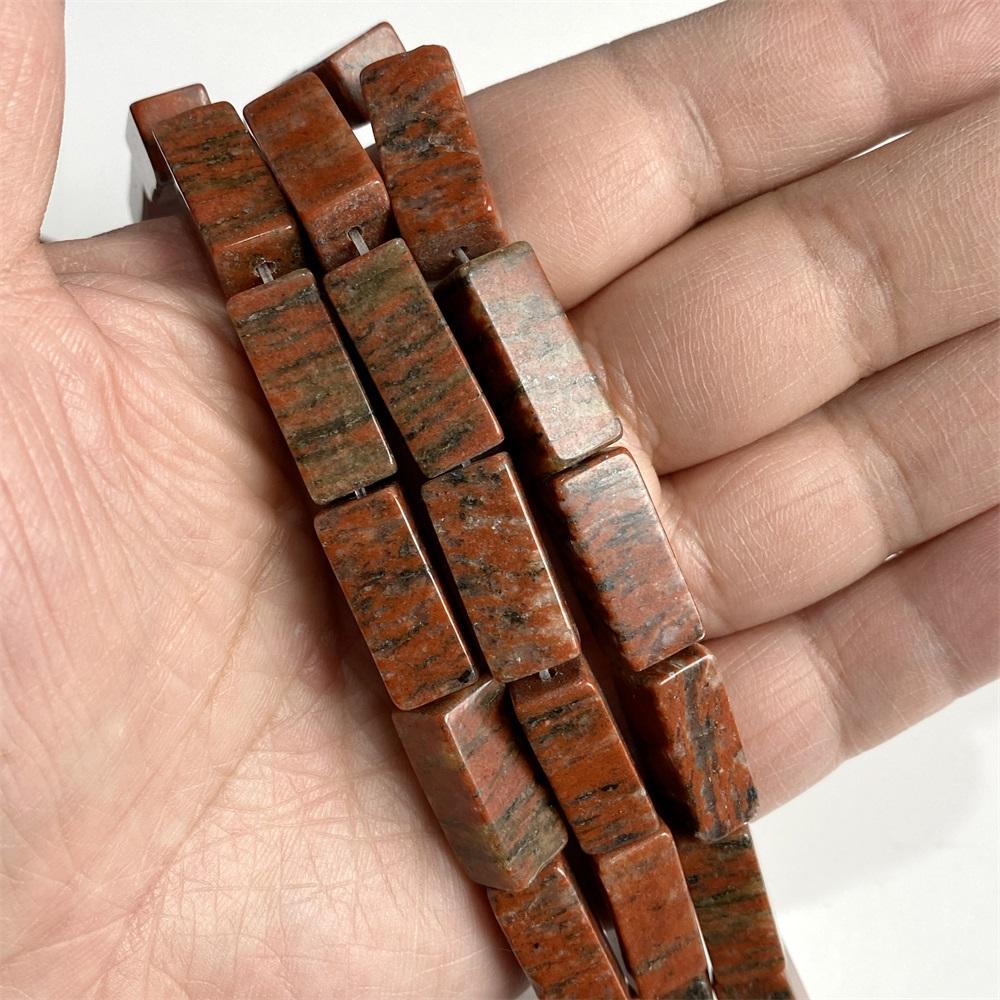 8X20MM Natural Square Tube Stone Beads Amazonite Aventurine Howlite Dalmation Gem Beads Charm For Jewelry Making Artistic works