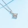 Tezzc Pricess Cut Moissanite Necklace For Women Lab Grown Diamond Pendant Necklace With certificate Silver Jewelry Wholesale