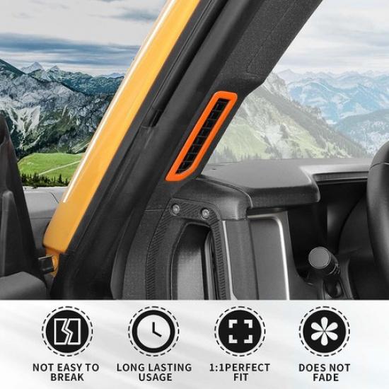 A-Pillar Air Vent Trim Interior Accessories Cover for -2025 Ford Bronco 2pcs