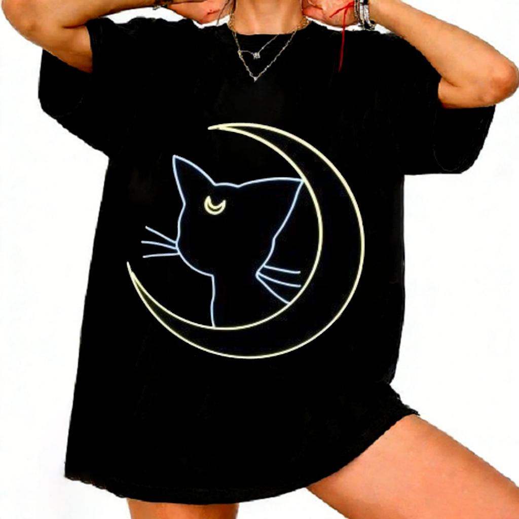 Sailor Moon Retro 90s Anime Graphic T Shirt Summer Cotton Unisex Women Tee Streetwear Casual Trend Short Sleeve Couple Hip Hop Top