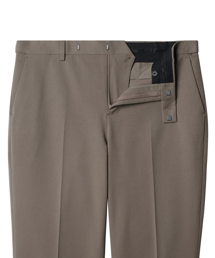 Musinsa Standard Heavyweight Fleece-Lined Wide Hidden Elastic Waist Slacks [Dusty Beige]