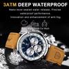 POEDAGAR Luxus Herrenuhr Hohe Qualität Wasserdicht Chronograph Leuchtende Armbanduhr Leder Quarz Uhren Lässige Uhr