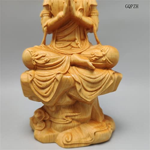 Buddhist Statue, Wood Carving, Kannon Bodhisattva Statue, Natural Cliffside Wood Carving, Artwork, Kannon Statue, Feng Shui, Good Luck, Prayer, Protec