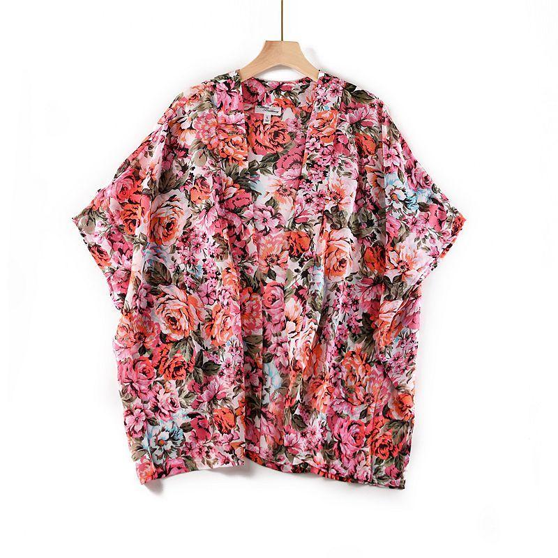 

Fashion Slimming Stripes Blue Loose-Fitting Mid-Length Blouse Red XL