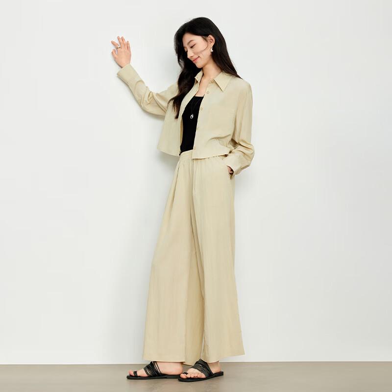 JOY SPEAKER Women's Spring Lapel Jacket & Casual Pants Set