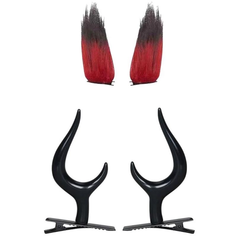 Animal Devil Headbands Unique Pattern Headdress Bull Headpiece Children Headwear for Costume Occasion