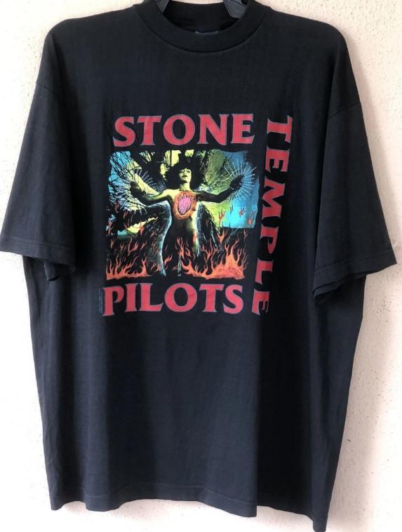 90039s Stone Temple Pilots Core Band Black Unisex Tshirt Reprint Unisex T-Shirt XXL