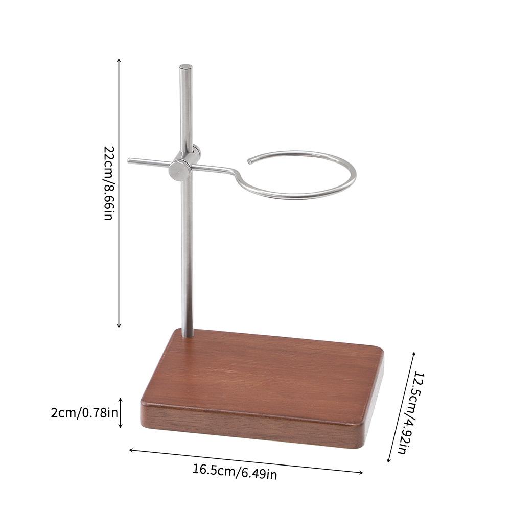 360° Rotatable Height Adjustable Metal Drip Stand - Silver Luxury Vintage, Coffee Tea Dual - Use Filter Holder