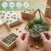 100Pcs Mini Wooden Ladybug Bee Self-adhesive Sticker Children Painted DIY Craft Fairy Garden Figurine Miniature Home Party Decor