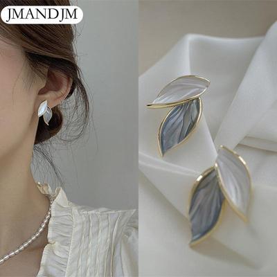 Boucles d'oreilles feuille élégantes pour femmes, pendantes simples, Design avancé, bijoux de fête de fiançailles