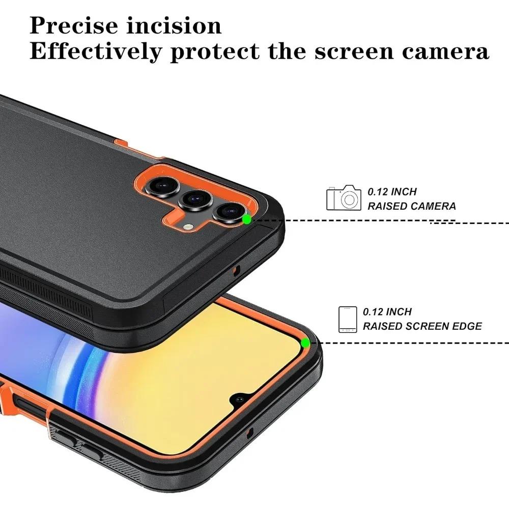 3-Laye Rugged Hybrid Ott Defender Case For Samsung A57 A37 A27 A17 A07 A56 A36 A26 A16 A06 A55 A35 A25 A05 A05s 4G 5G Cover
