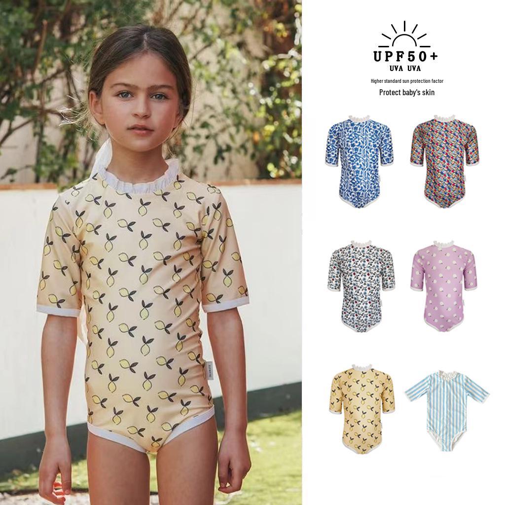 

Girls Summer 2025 One-Piece Swimsuit - Stylish, Sun-Protective Swimwear for Babies and Children 140