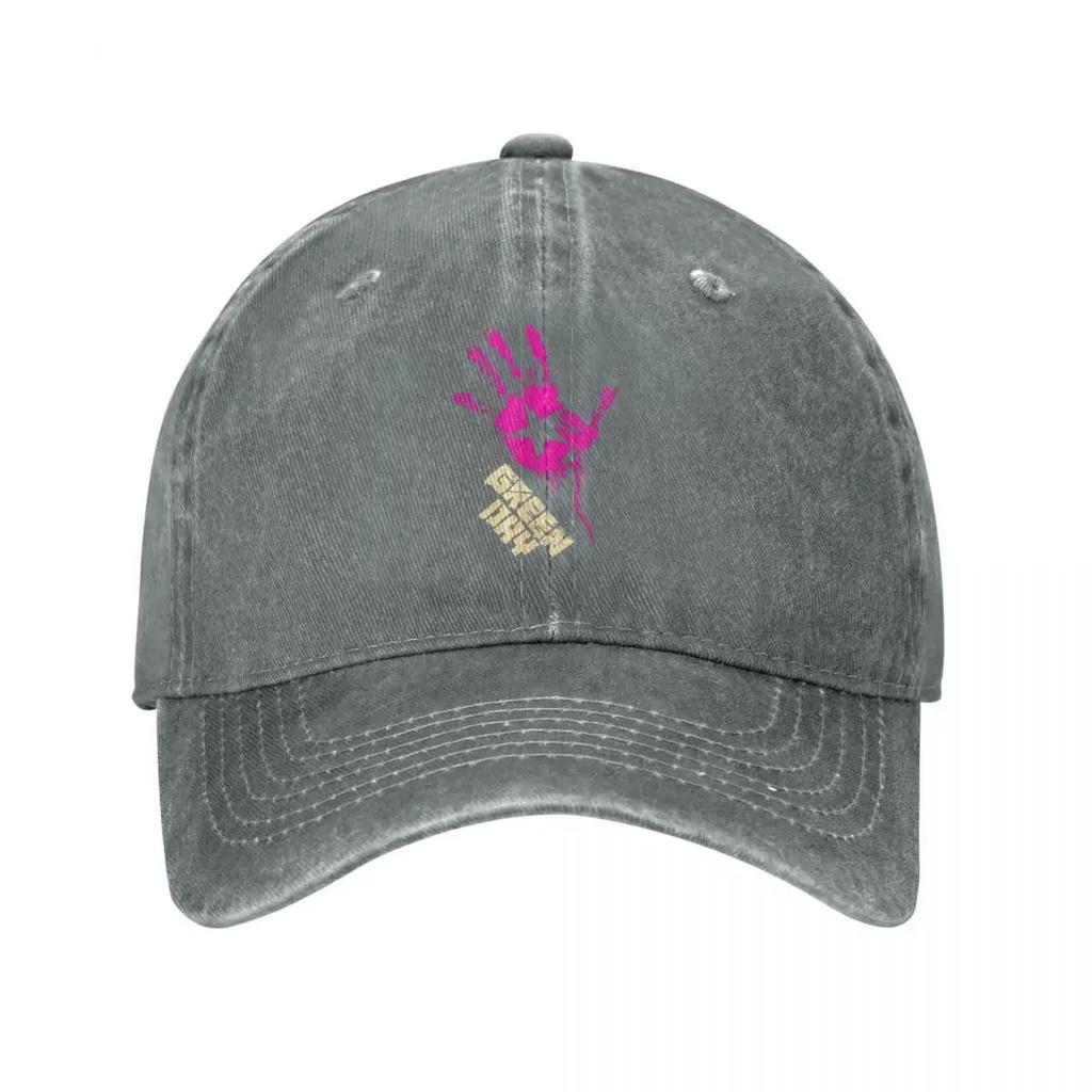 Green Days Star Hand Baseball Caps Casual Distressed Denim Washed Dookie Scene Saviors Headwear Unisex Women Outdoor Adjustable Hat