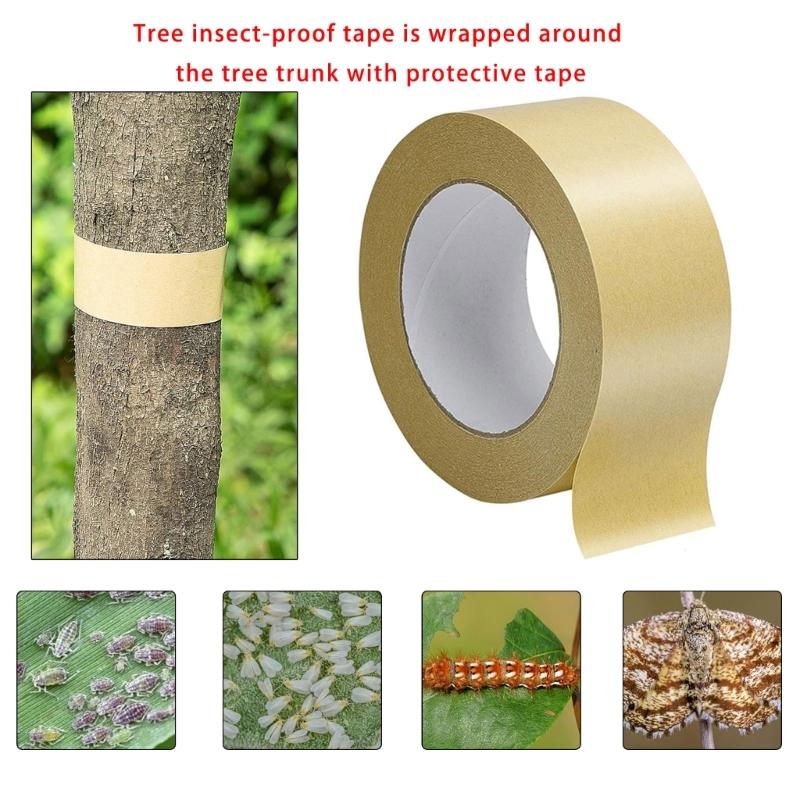 Adhesive Tree Tape Tree Protectors Wrap 165Ft Long 2Inch Wide For Fruit Tree Shrubs Vine Adhesive Tree Trunk Bandage
