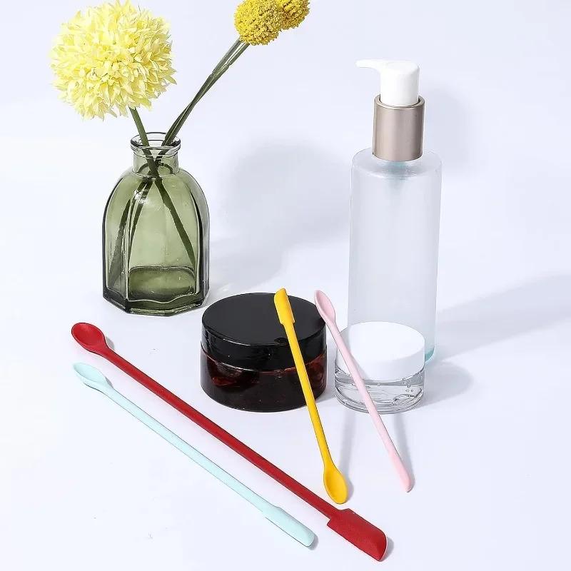 3 Sizes Spatula Cosmetic Spatula Make Up Spatula Mini Silicone Spatula Small Silicone Spatula for Cosmetic Narrow Bottles Beauty