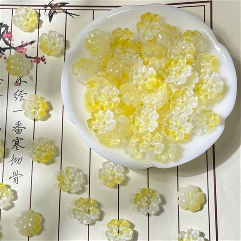 14mm Kvetinové Sklenené Korálky DIY Ručne Vyrábaný Náramok Náhrdelník Náušnice Šperkový Materiál DIY Nástroj Príslušenstvo na Výrobu Šperkov