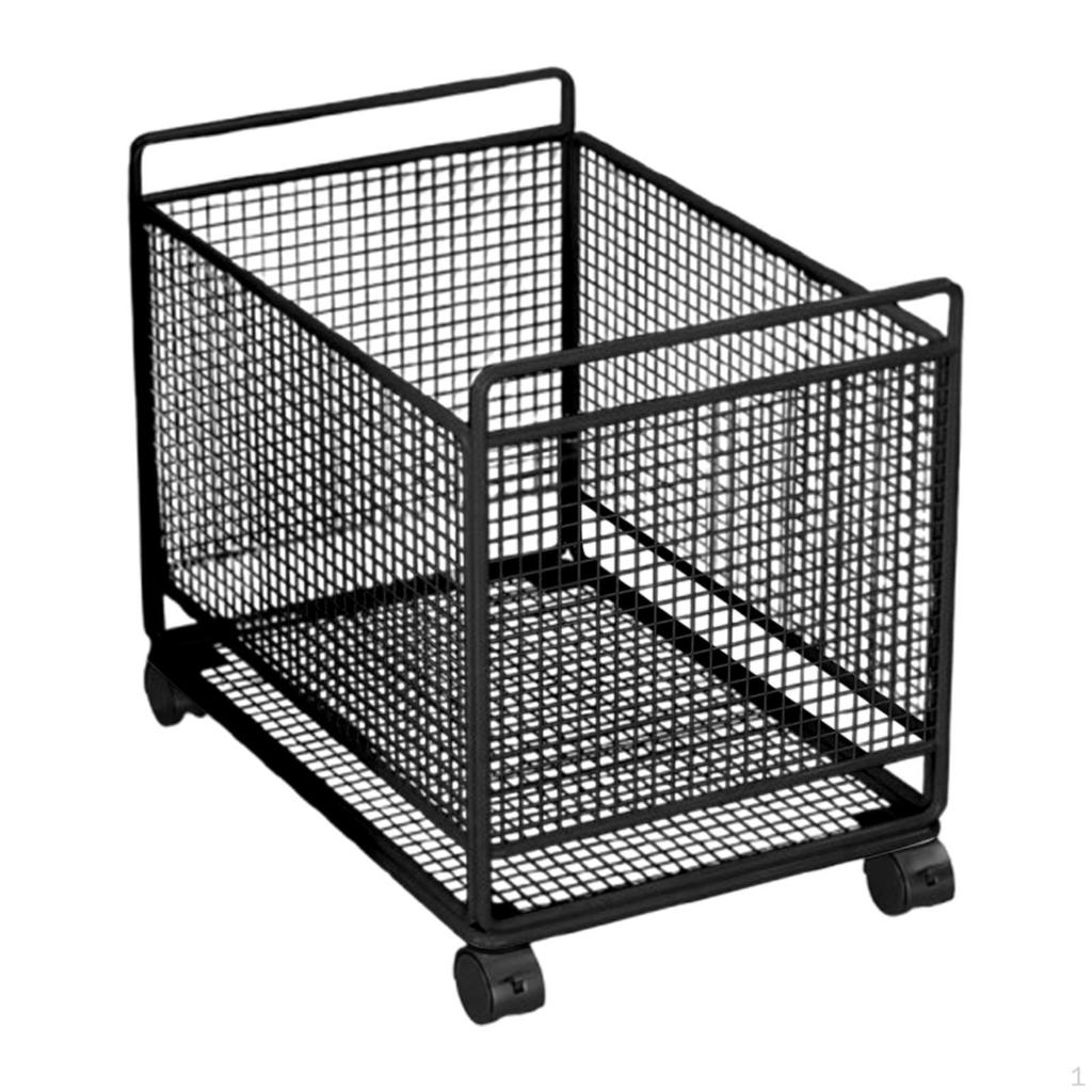 Rolling Cart with Wheels File Folder Storage Trolley On Organizer for Dormitory