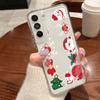 Merry Christmas Elk Santa Tree Pattern Clear Case For Samsung S24 Ultra S23 FE A55 A54 A34 A35 A52 Soft Silicone Shockproof Transparent Phone Cover