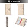 Humerpaul Women Leather Wallet Hand-held Wallet Large-capacity Multi-function First-layer Cowhide Wallet Folding Coin Purse