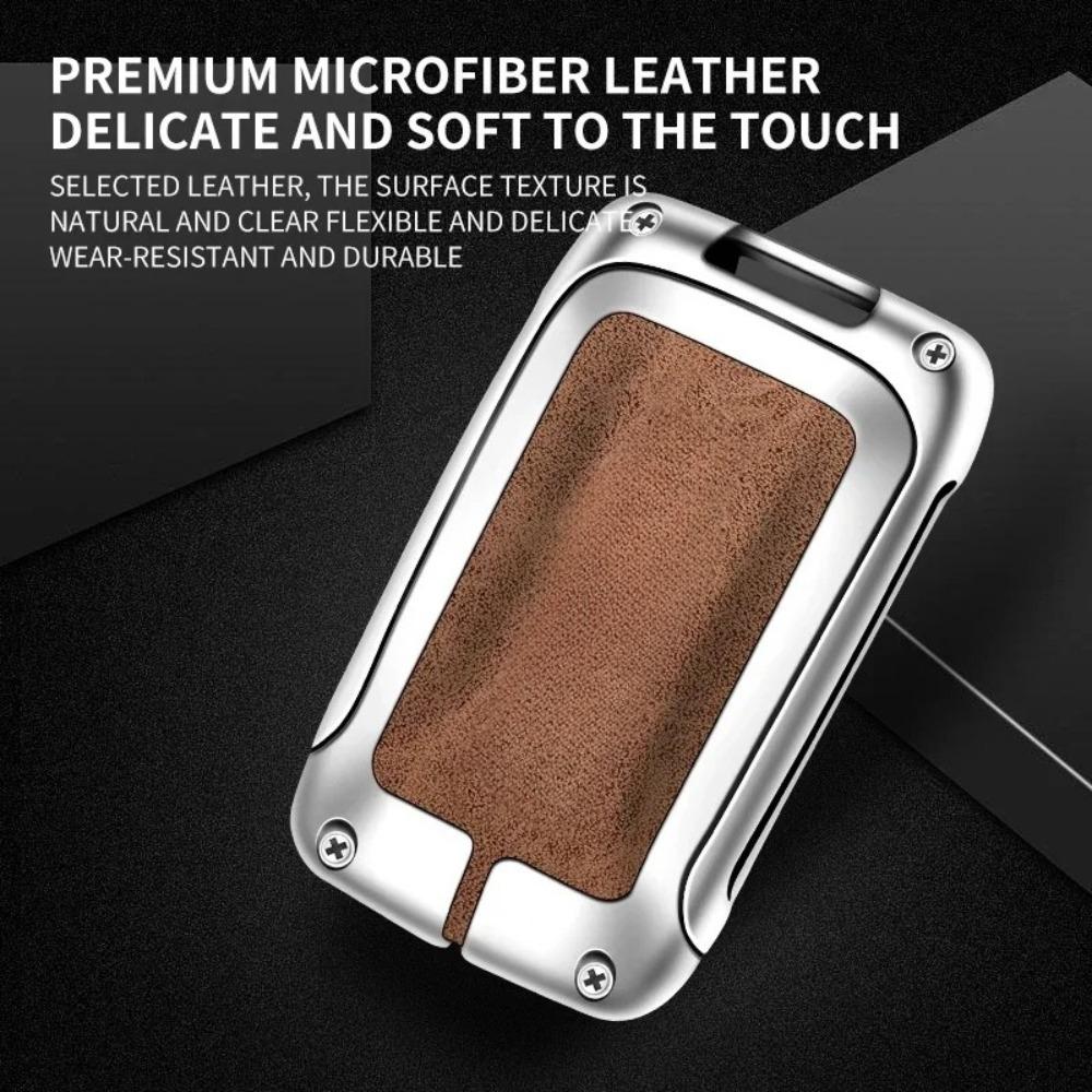Zinc Alloy Leather Car Remote Control Key Bag Shell Suitable for Tank 300 500 Car Key Chain Bag Interior Accessories