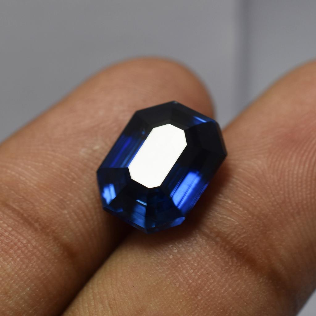 Tanzanite Authentic Blue Emerald Cut Natural 8.15 Ct Loose Gemstone CERTIFIED P-0894