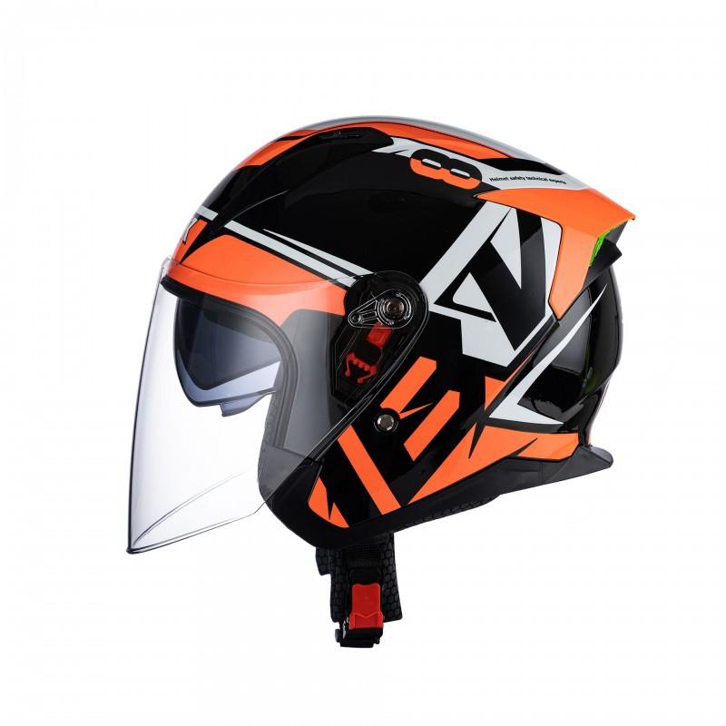 Delivery: Motorcycle Helmet Half Men Women Double Lenses Covered Three-quarters