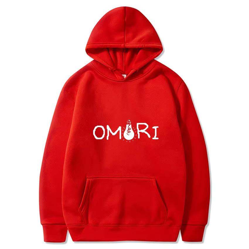 Omori Pullover Hoodie Hooded Pullover Sweatshirt Printed Drawstring Outdoor Trendy Hoodie Fashion Street Casual Men's Wear