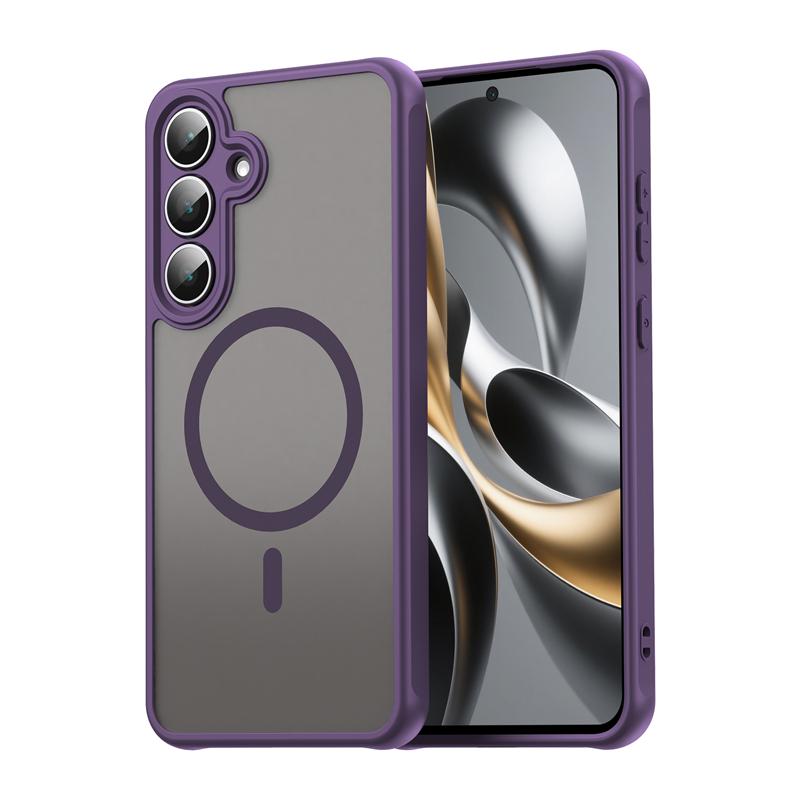 For Samsung Galaxy S25 FE Case Semi-Transparent Frosted Matte PC+TPU Anti-fingerprint Translucent Cover for Galaxy S25 Fe