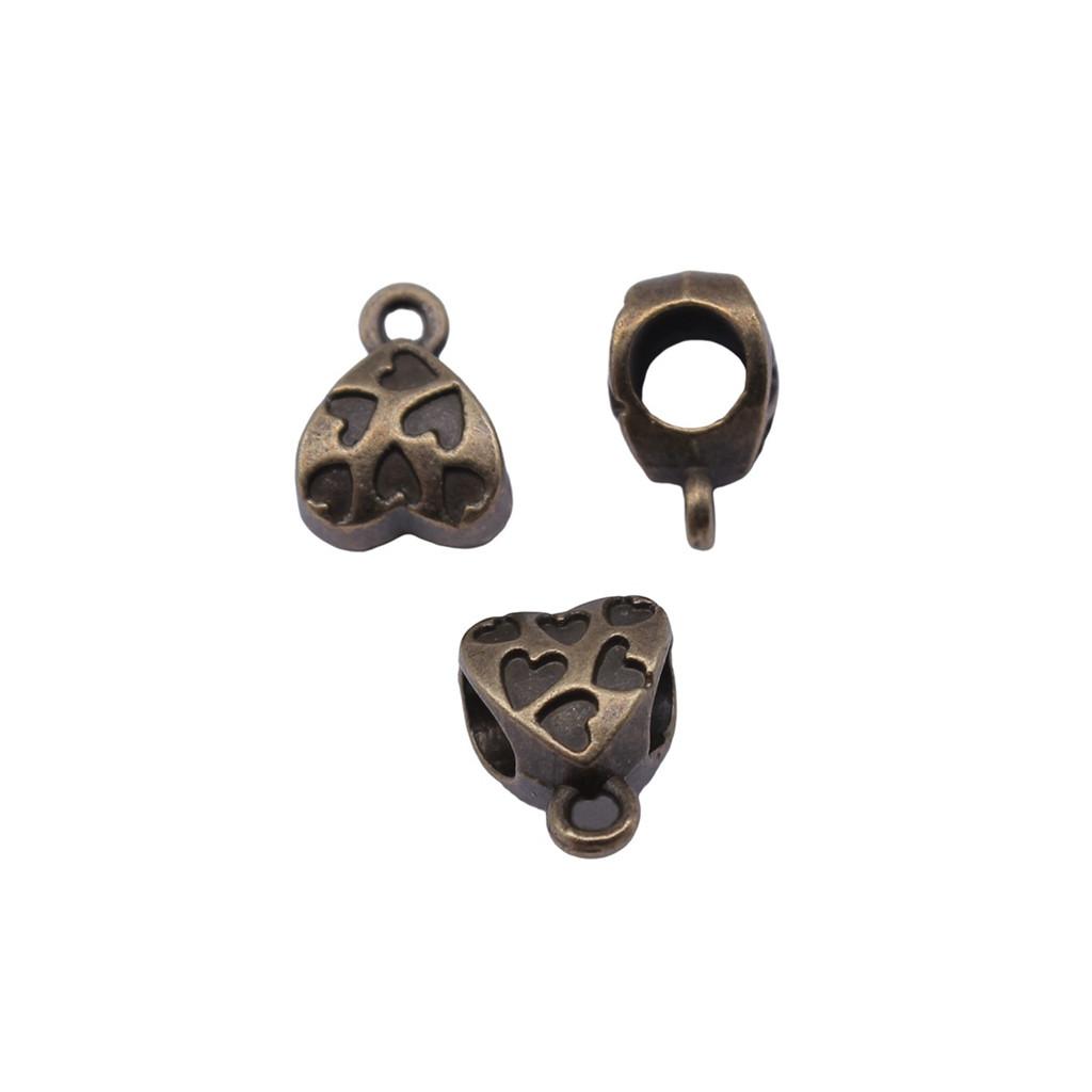 Antique Twisted Pattern Bail Connectors For Charm Attachments Craft Jewelry Accessories