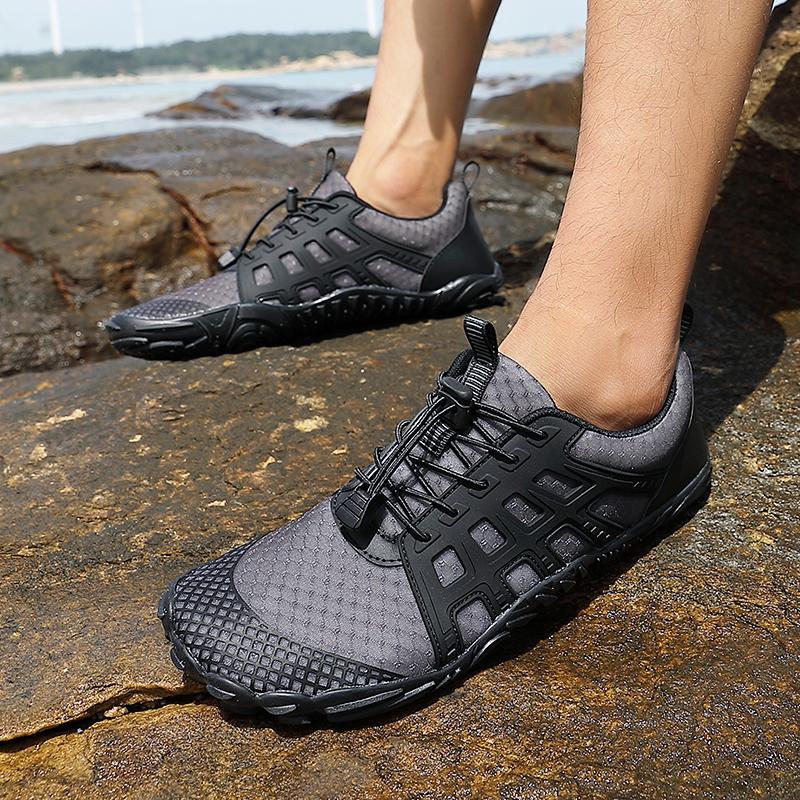 Fashion Men's Quick-Dry Breathable Aqua Shoes Men Women Couples Outdoor Beach Five Finger Swimming Hiking Wading Upstream Sneakers