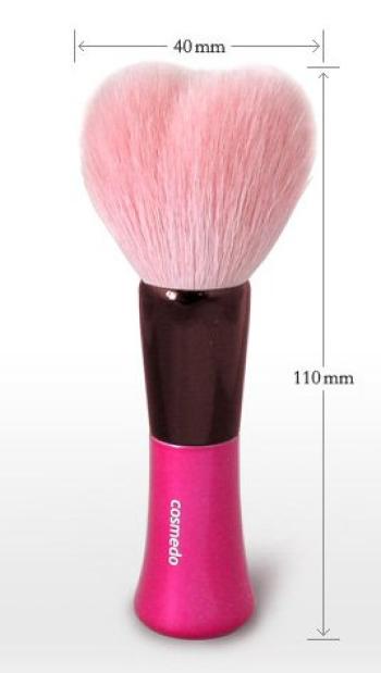 Takumi no Makeup Brush Cosmedo Kumano Brush Heart Shape Face Brush Stand Type (H-016SD)