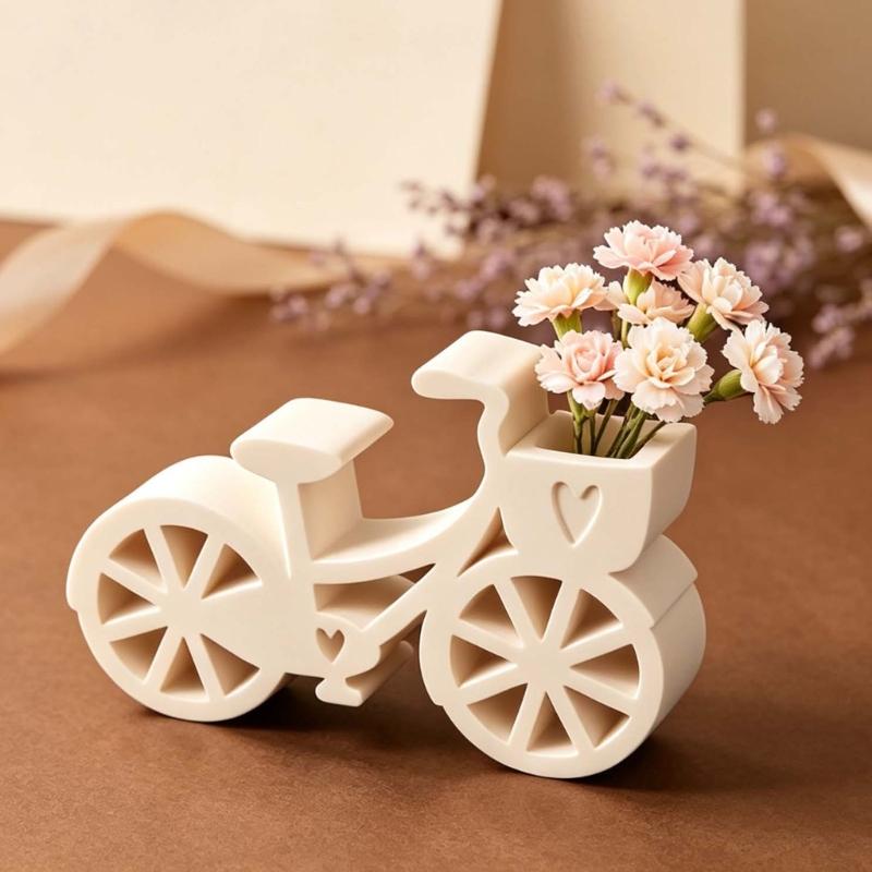 3D Bike Silicone Candle Mold Flexible Silicone Resin Casting Mold for Gypsum Decoration, Decorative Concrete Craft Project