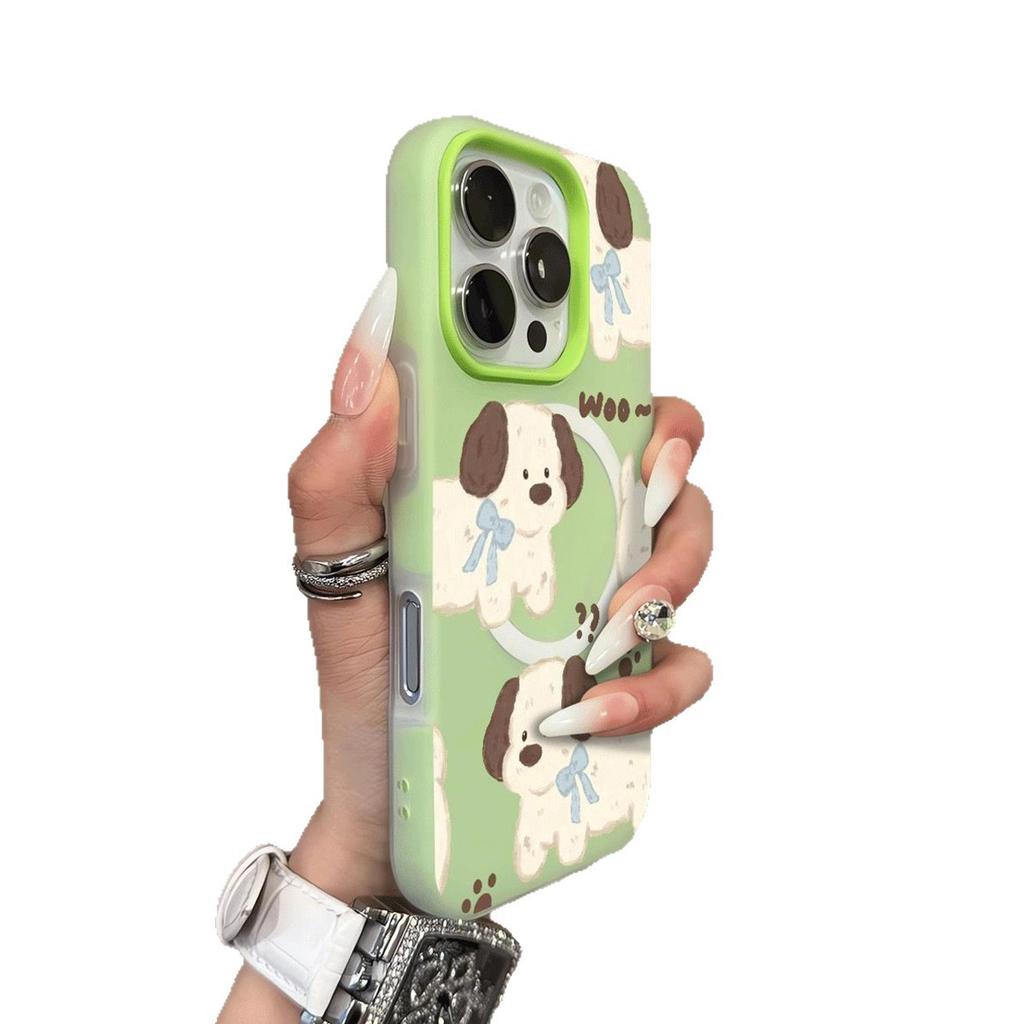 Magnetic Jelly Two-in-one Mobile Phone Case for Iphone17 Cartoon Cute Mobile Phone Case Magnetic Mobile Phone Protective Cover